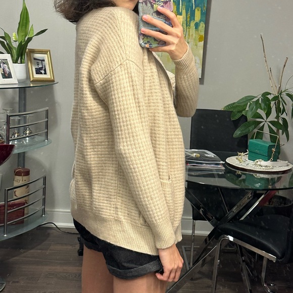 Vintage Rachel Zoe Cream beige 100% cashmere cardigan - Picture 3 of 7